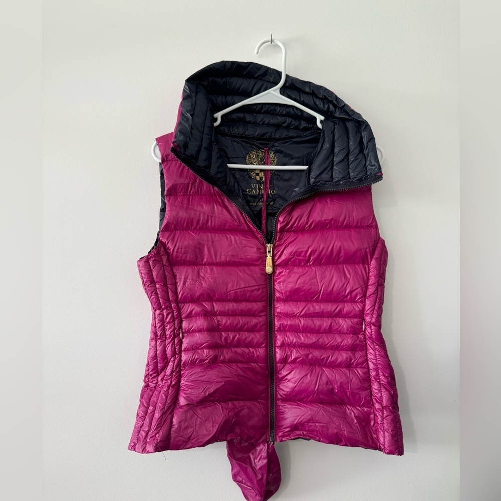Vince Camuto Magenta Down Feather Vest